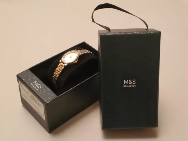 Marks & Spencer Collection Ladies Watch Steel Bracelet Analog Dial Box ⌚️