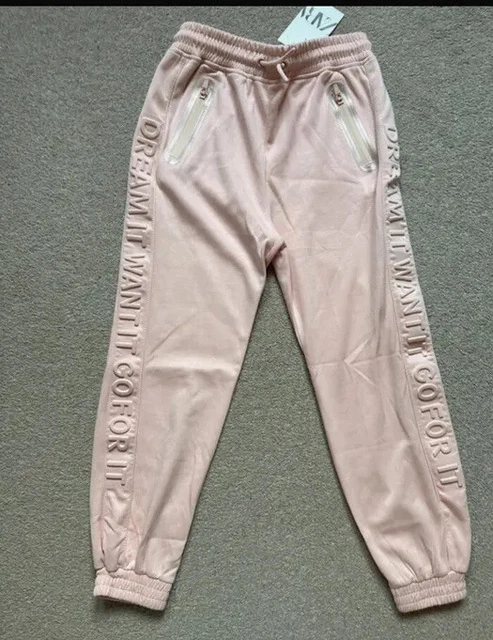Jogger sportivi rosa Zara nuovi con etichette taglia 10 anni