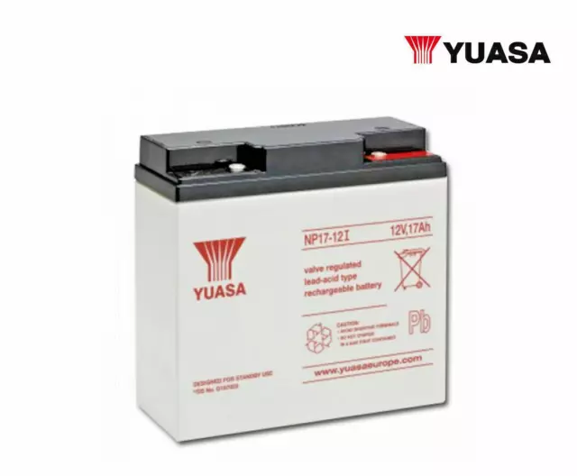 YUASA NP17-12 Batteria ermetica al piombo 12V 17Ah equivalente a Fiamm FG21803