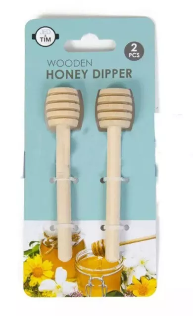 Wooden Honey Dipper Mini Wood Stirring Rod Stick Spoon Dip Drizzler