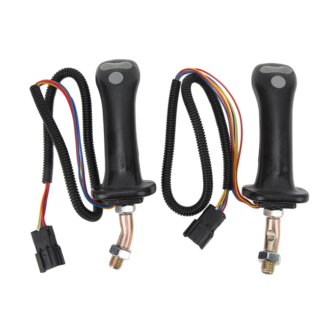 2Pcs 3 Button Excavator Joystick Handles 6 Pin Aluminum Alloy For Doosan DH