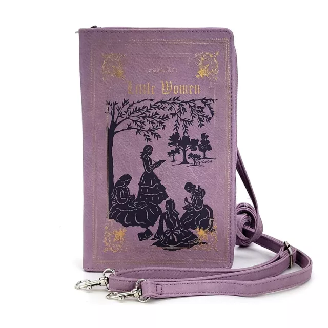 The Moon Child Purple Book Clutch Bag in Vinyl Shoulder Purse