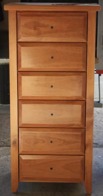 Chest of Drawers, Manilla,Slimboy, 6 Drw,STAINED