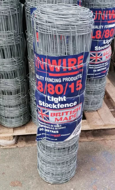 100m of sheep pig dog stock garden fence steel fencing wire netting L8/80/15