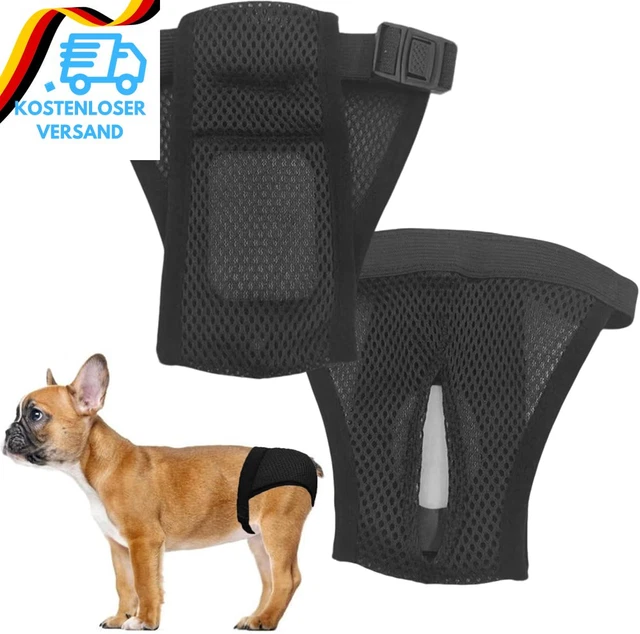 2x Hundehöschen Läufigkeit - Schutzhose Für Hündin Mit 6 Binden - Wiederverwendbare Hundewindeln Waschbar