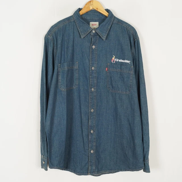 Chemise En Jean Vintage Levi's Pour Homme Taille XL - Occasion Très Bon État