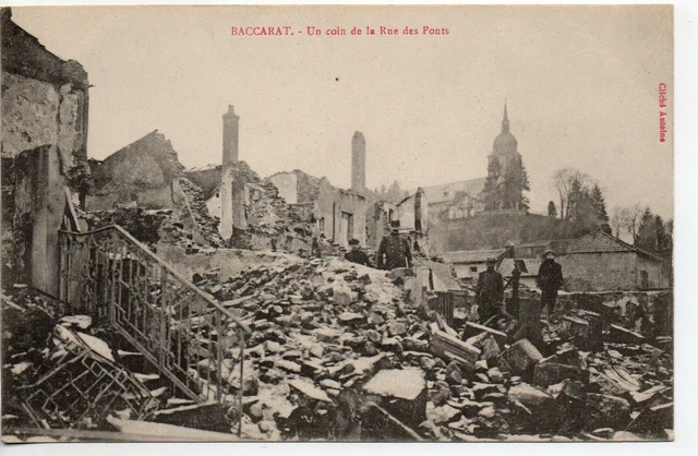 BACCARAT - Meurthe et Moselle - CPA 54 - la rue des ponts ruines de guerre