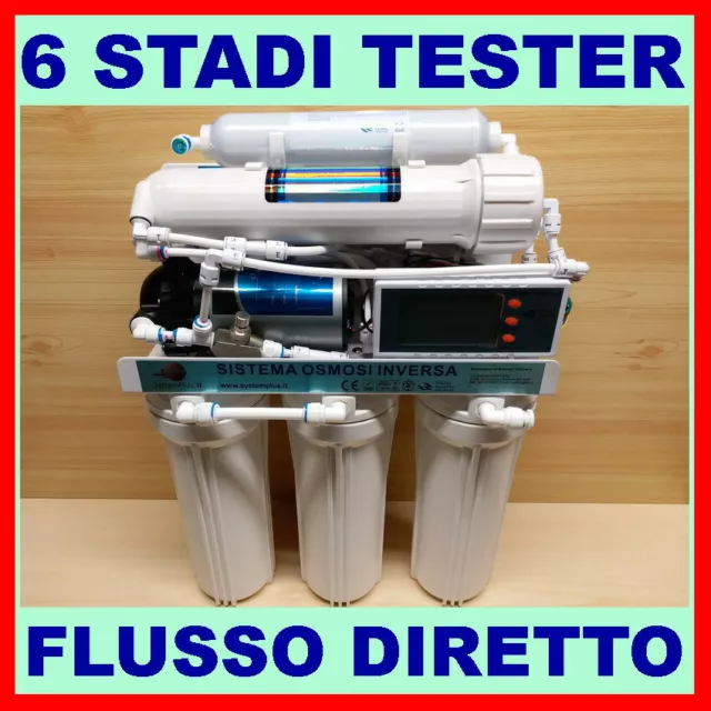 Depuratore Acqua Purificatore 6 Stadi Osmosi Inversa A Produzione Diretta 700 T