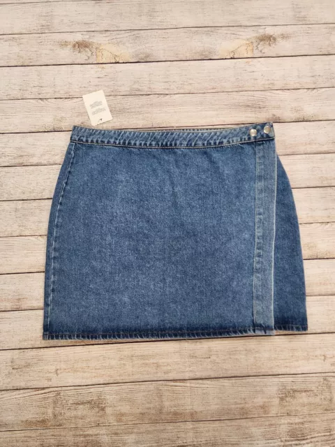 ASOS Wrap Denim Jean Skirt Size 16