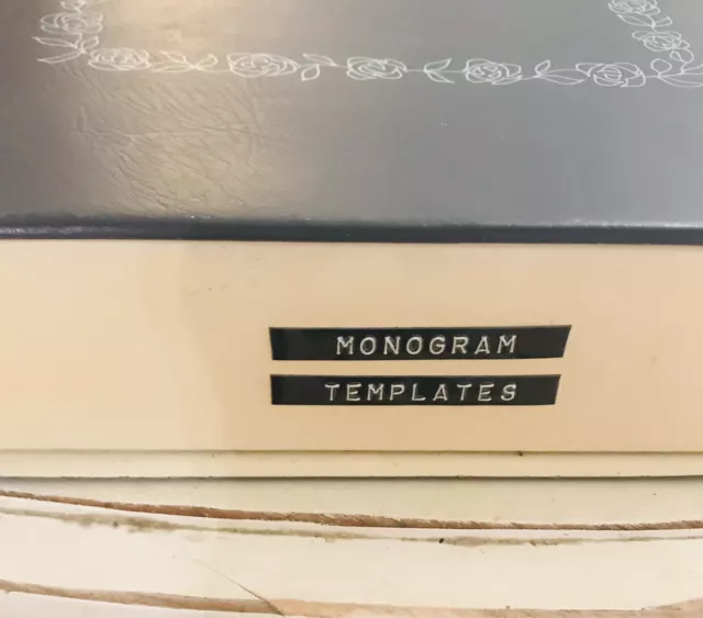 VTG Sears Kemore Monogram Templates With Case- A-Z. Clean and Complete. ￼ 2