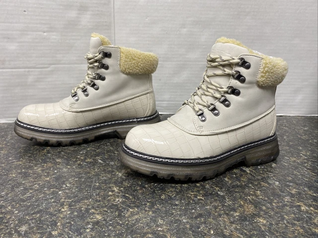 DiloKily Womens Casual Hiking Boots Fashion Waterproof Non Slip Work Size 8