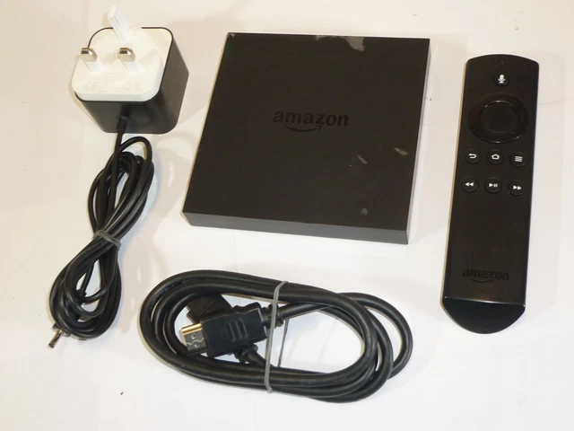 AMAZON FIRE TV Box 2nd Gen 4K Ultra HD - DV83YW All Leads Included. £29 ...