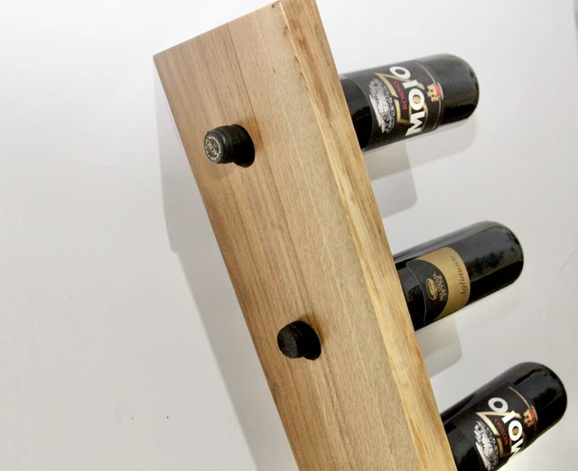 Scaffale Per Vino Da Parete In Legno Massello - Porta 12 Bottiglie - Foto 11