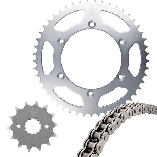 JT 16T FRONT/ 43T REAR SPROCKETS & BIKEMASTER 525x108 BMXR X-RING CHAIN KIT
