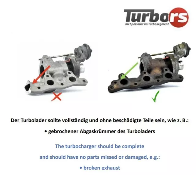 Turbolader Smart city-coupé Fortwo 450 0.6 40 kW 55 PS A1600960499 1600960499 2