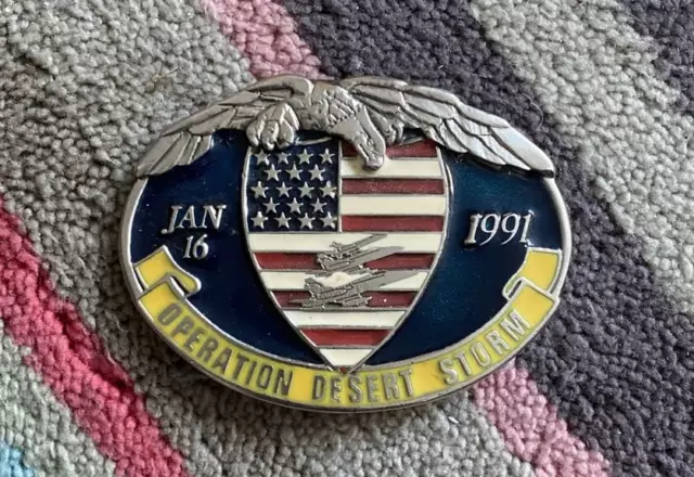 Operation Desert Storm Jan 16 1991 Belt Buckle