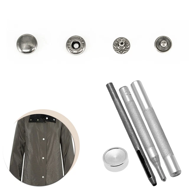 15mm 10/50/100pcs Ottone S Molla Automatici Con Mano Attrezzo per Borse Abiti