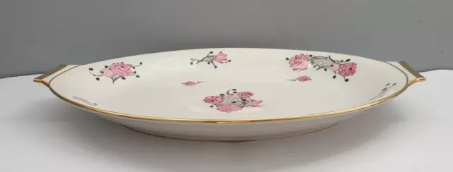 Plat ovale grand modèle en porcelaine de Limoges Art Déco