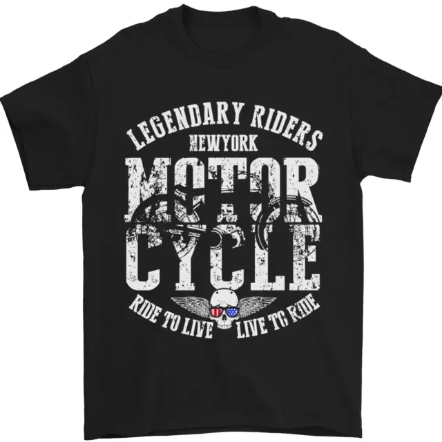 T-shirt leggendaria motociclista motociclista motociclista biker da uomo 100% cotone