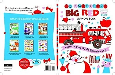 Ed Emberley's Big Red Drawing Book White and Blue Paperback Edwar
