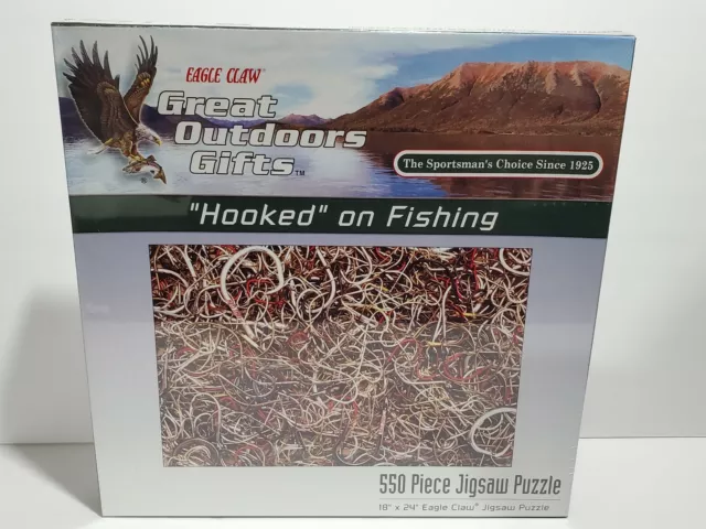 FISHING HOOKS FISH Eagle Claw Jigsaw Puzzle 550 pc Hooked On Fishing New  Sealed $10.88 - PicClick