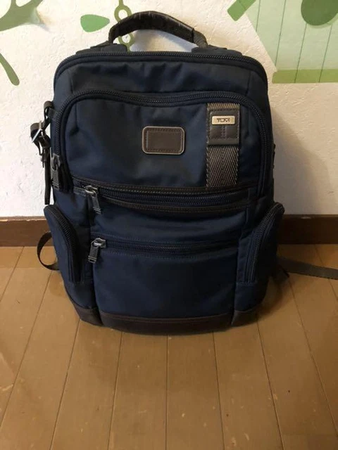 TUMI Alpha Bravo Knox Backpack Bag 16.14 x 11.81 x 5.90 in. Navy Travel Used 2