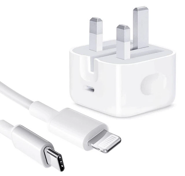 For iPhone 14 13 12 11 Pro XR XS Fast Charging 20W USB-C PD Plug Charger Cable
