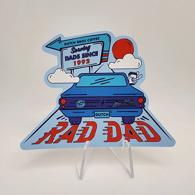DUTCH BROS STICKER Father’s DAY Dad RAD Car LIMITED Edition 2024 Coffee