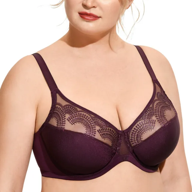 LOT 3/5 NO-PADDED Plus size Bra Womens Full Coverage Unlined Support  Underwire $25.99 - PicClick