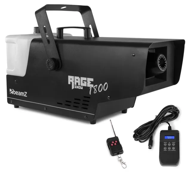 Beamz Rage 1800 Snow Machine With Wireless And Timer Controller