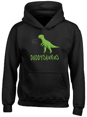 Daddysaurus Dinosaur Childrens Kids Hooded Top Hoodie Boys Girls