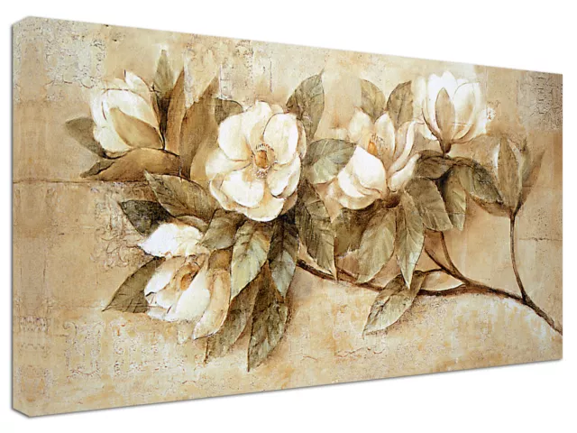 Quadro Moderno Arredamento Fiori Natura Ramo Vintage Arte Arredo Stampa su Tela