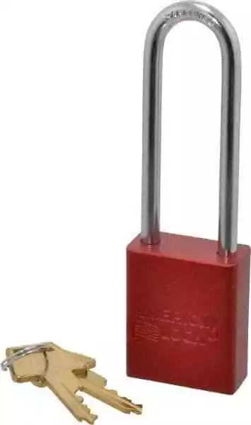American Lock Keyed Different Lockout Padlock 3" Shackle Clearance, 1/4" Shac...