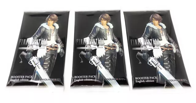 3 x Final Fantasy Trading Card Game TCG Booster Pack English Edition New OPUS II