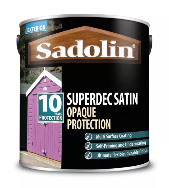 👉Sadolin Superdec Satin / Gloss  Opaque Wood Protection  Black, White, Grey 3