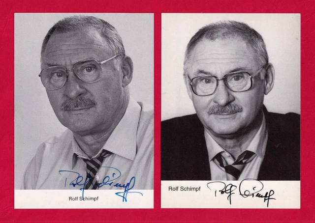 2 X ROLF Schimpf - Schauspieler - ansehen - signiert - ! EUR 7,95 ...