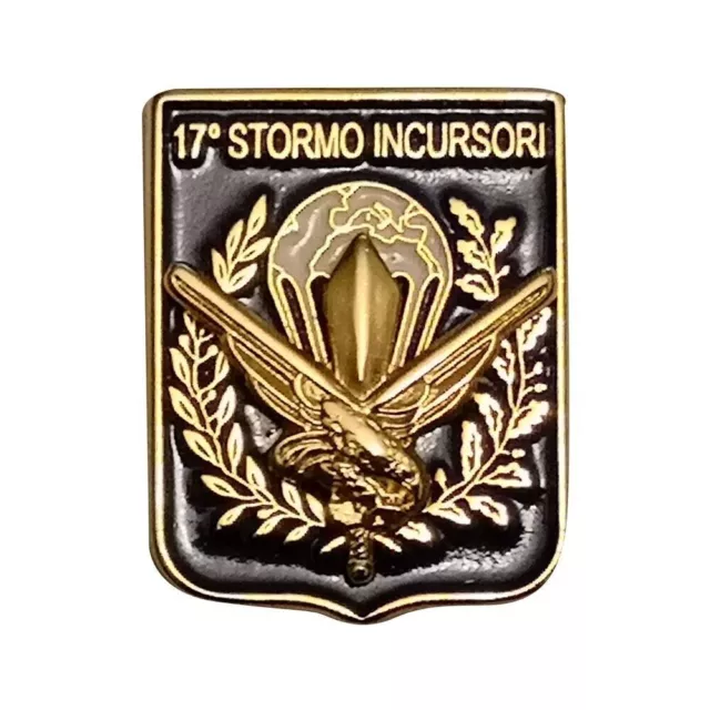 17. Stormo Incursori Aeronautica Militare Brosche aus emailliertem Metall