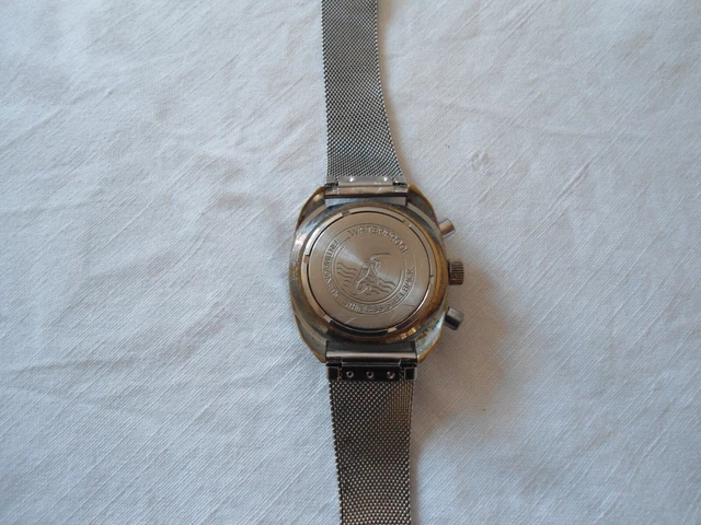 seltener  Ruhla Chronograph Taucheruhr DDR schwarzes Zifferblatt 4