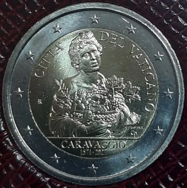 VATIKAN - 2€ Gedenkmünze 2021  Caravaggio  BU / COINCARD
