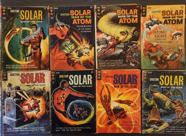 Doctor Solar: Man Of The Atom Goldkey Comics Silver Age Lot Of 8 (#9-26) 1964 Vg