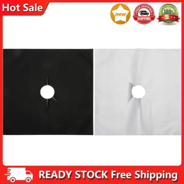 6pcs Gas Stove Cooker Protector Reusable Gas Hob Liners Non-stick Burner Covers