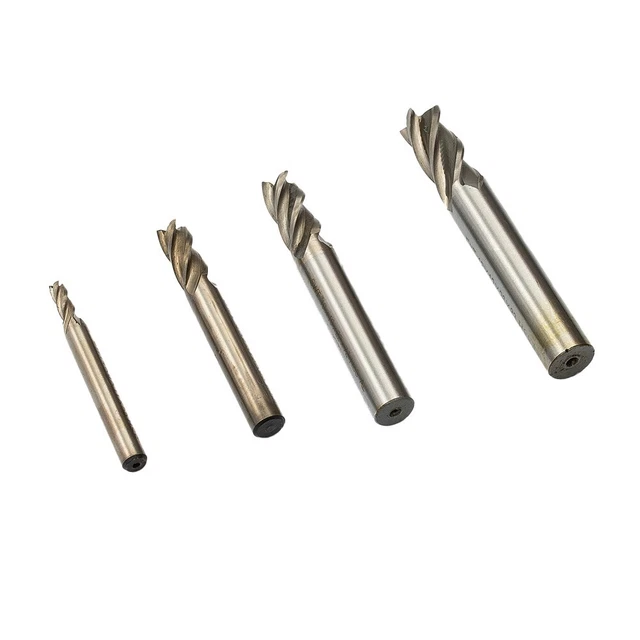 4-Flute Fin Moulin Pointes HSS CNC Tige Droite Perceuse Bois Coupeur Outil