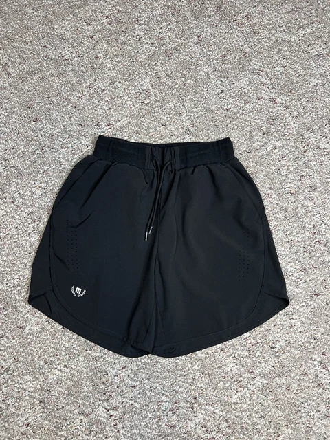 MAVA Men’s Basketball Workout Gym Shorts Loose Fit Moisture Wicking Black Small