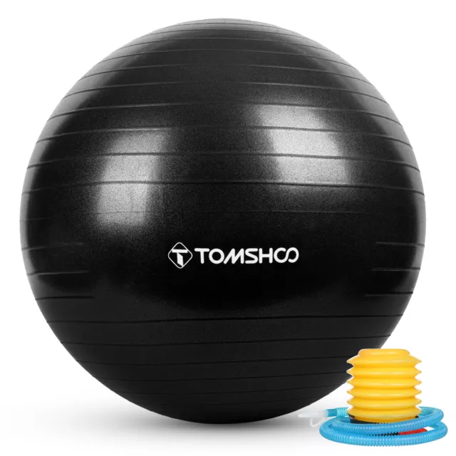 45cm/55cm/65cm/75cm Thickened Yoga Ball with Foot Pump for Stability W2A4
