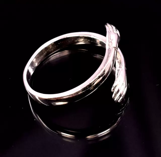 Bague de câlin réglable en or blanc 14 carats Donnez-moi une bague de... 3