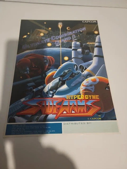 Flyer  CAPCOM,SIDE ARMS 1986  Arcade Video Game advertisement original see pic