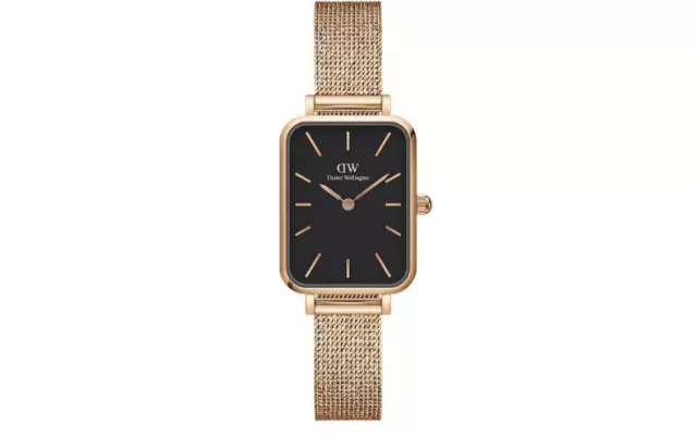 MONTRE FEMME CLASSIQUE DANIEL WELLINGTON Quadro en Acier DW00100432-Cadran noir