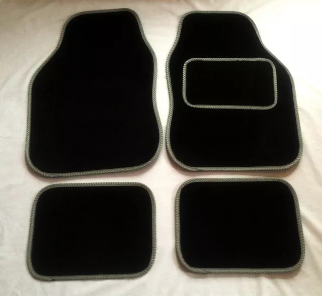 Black & Grey Car Mats For Citroen C1 C2 C3 C4 Ds3 Ds5 Saxo