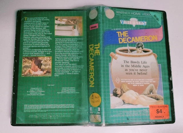 THE DECAMERON VHS WARNER VIDEO GEMS Cult 1971 Pier Paolo Pasolini the-decameron-vhs-warner-video-gems-cult-1971-pier-paolo-pasolini