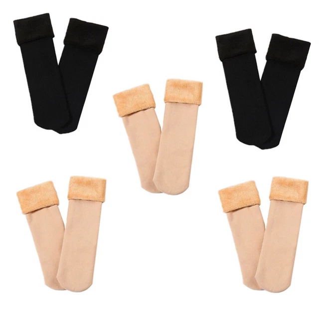 5 Pairs Pantofole Pelose Per Bambini Pantofole Gonfie Calzini Antiscivolo
